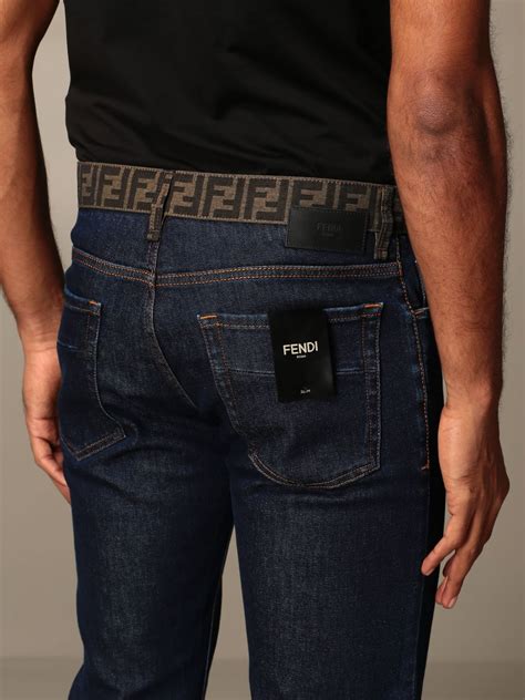 blue monogram fendi jeans|Fendi Blue Jeans With Monogram .